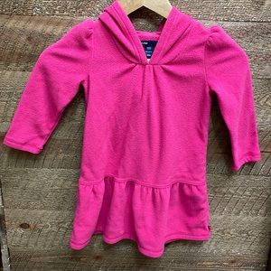 babyGap Toddler Girls’ Fleece Hooded Long Sleeve Dress Pink Size 4